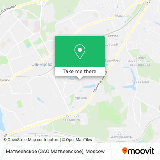 Матвеевское (ЗАО Матвеевское) map
