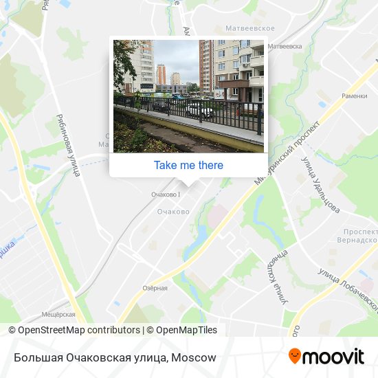 Большая Очаковская улица map