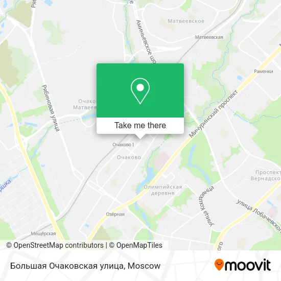 Большая Очаковская улица map