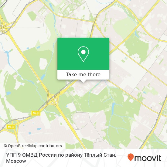 УПП 9 ОМВД России по району Тёплый Стан map