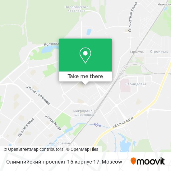 Олимпийский проспект 15 корпус 17 map
