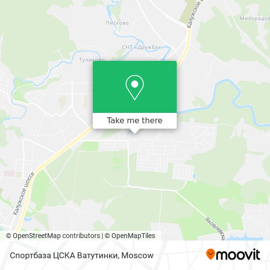 Спортбаза ЦСКА Ватутинки map