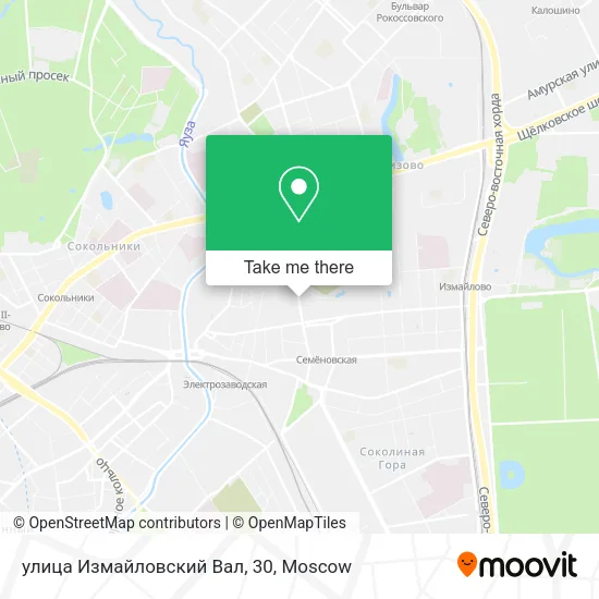 улица Измайловский Вал, 30 map