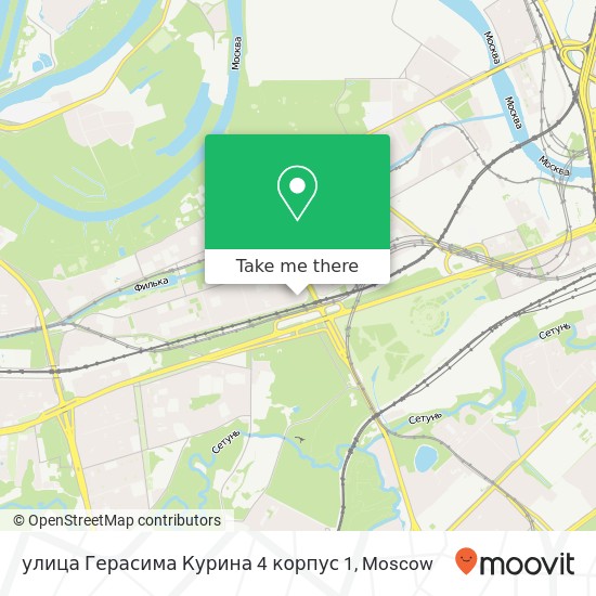 улица Герасима Курина 4 корпус 1 map