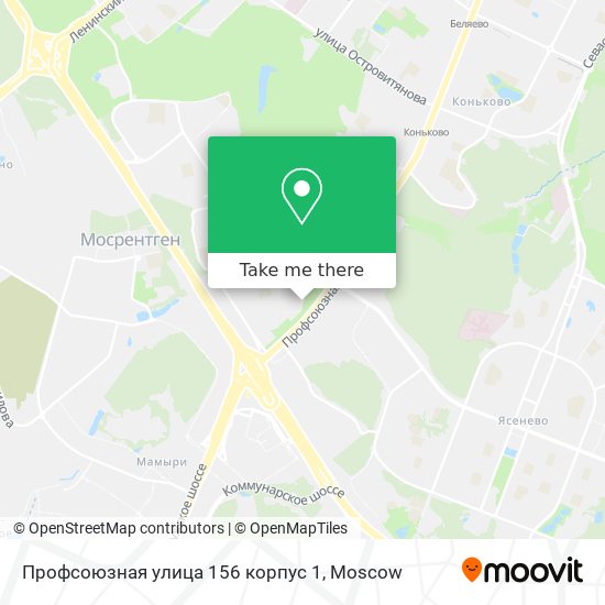 Профсоюзная улица 156 корпус 1 map