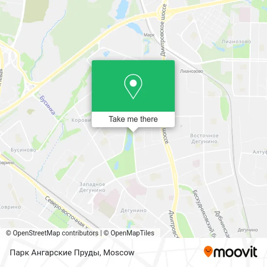 Парк Ангарские Пруды map