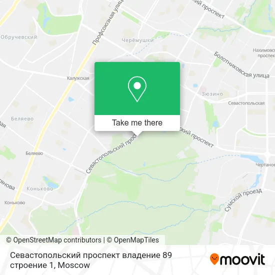 Севастопольский проспект владение 89 строение 1 map