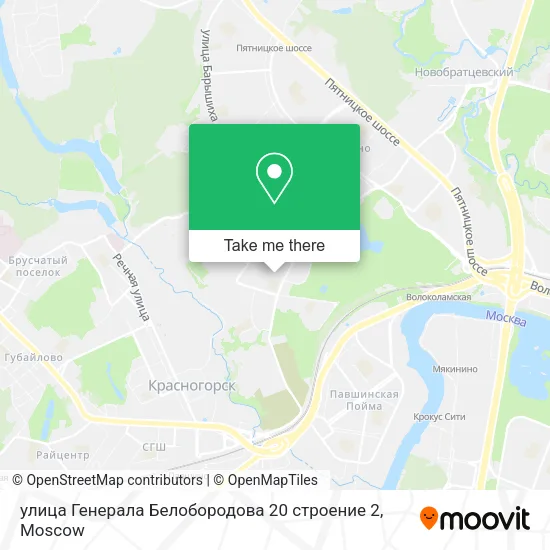 улица Генерала Белобородова 20 строение 2 map