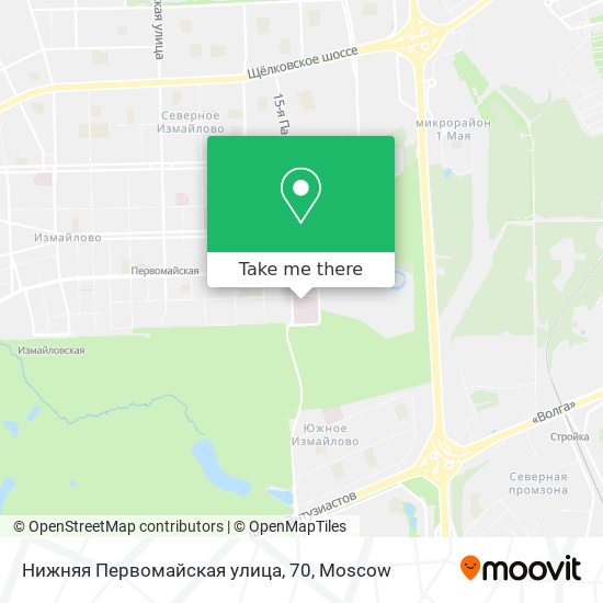 Нижняя Первомайская улица, 70 map