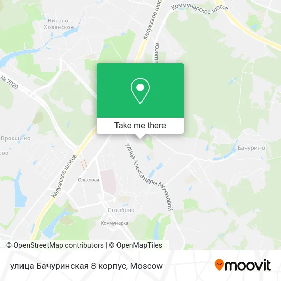 улица Бачуринская 8 корпус map