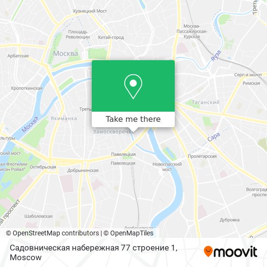 Садовническая набережная 77 строение 1 map
