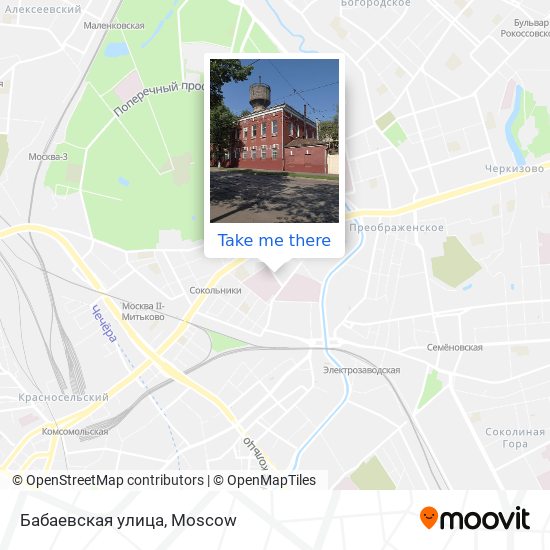 Бабаевская улица map