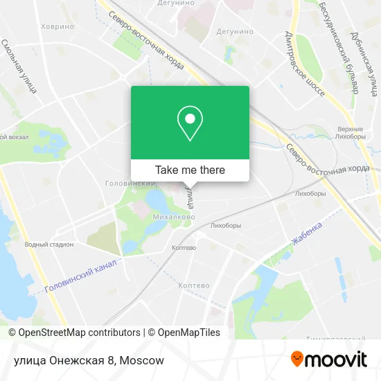 улица Онежская 8 map