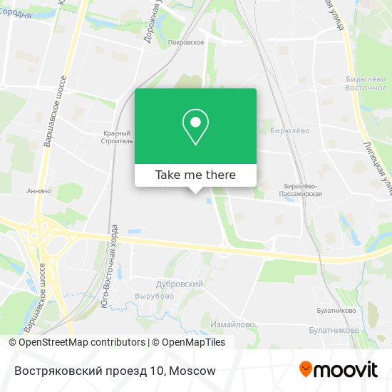 Востряковский проезд 10 map