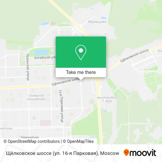 Щёлковское шоссе (ул. 16-я Парковая) map