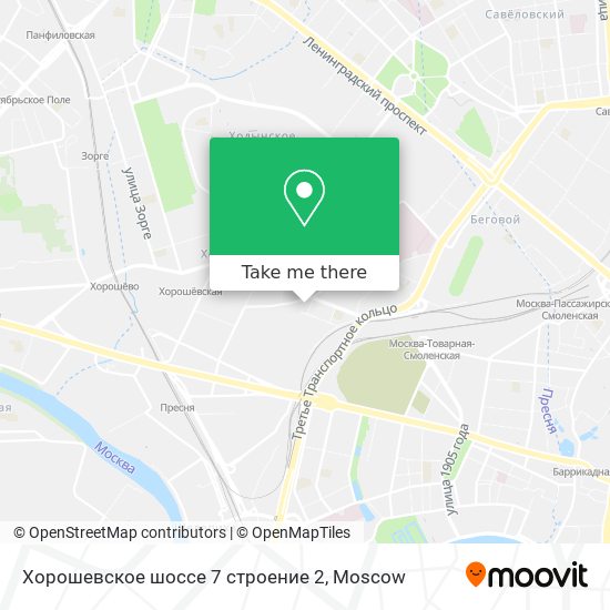 Хорошевское шоссе 7 строение 2 map