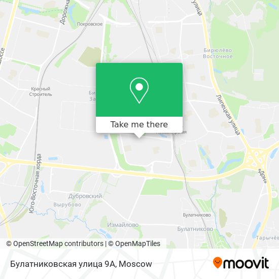 Булатниковская улица 9А map