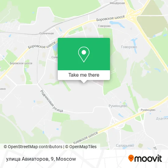 улица Авиаторов, 9 map