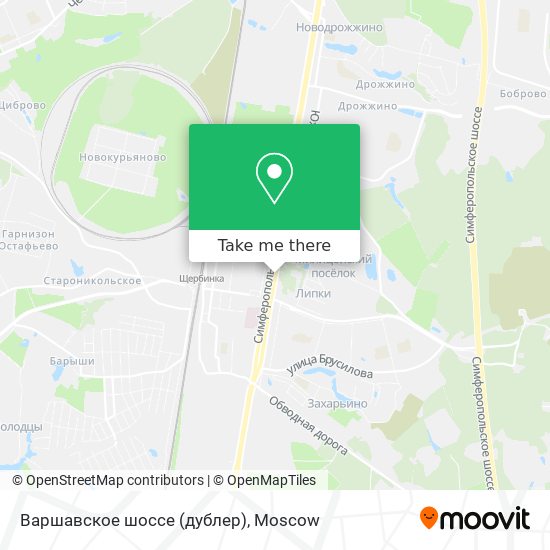 Варшавское шоссе (дублер) map