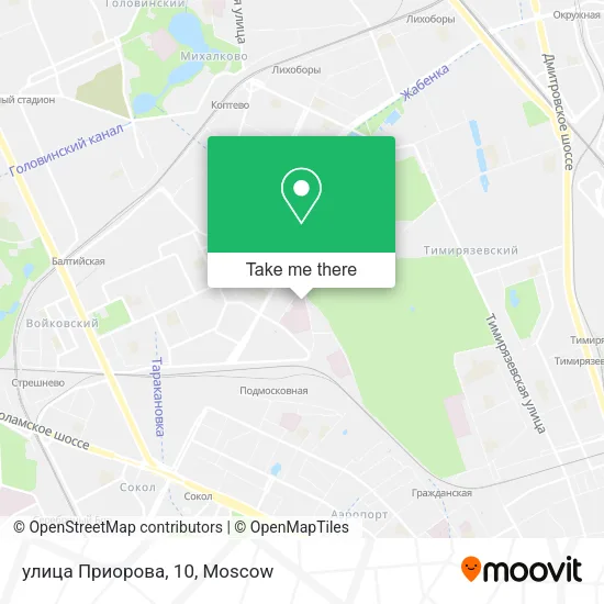 улица Приорова, 10 map