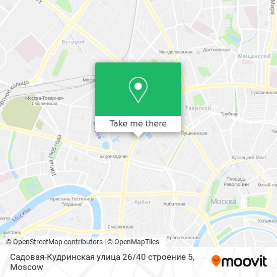 Садовая-Кудринская улица 26 / 40 строение 5 map