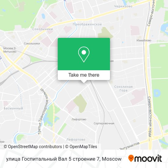 улица Госпитальный Вал 5 строение 7 map