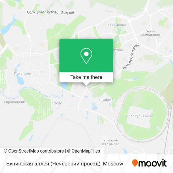 Бунинская аллея (Чечёрский проезд) map