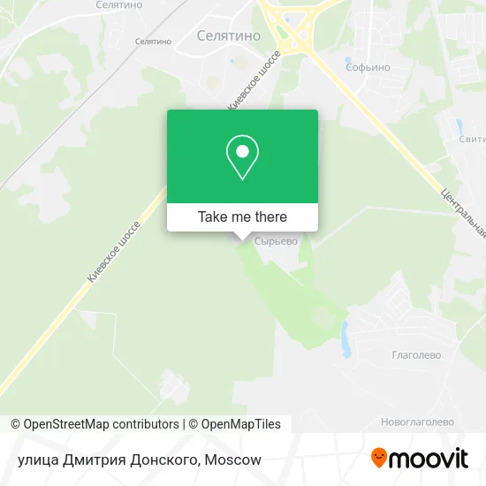 улица Дмитрия Донского map