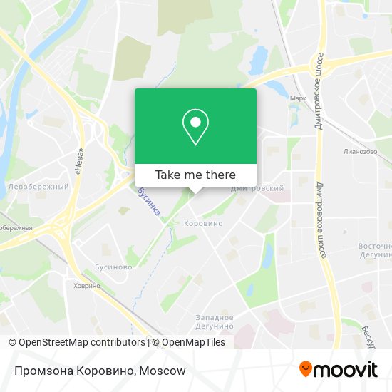 Промзона Коровино map