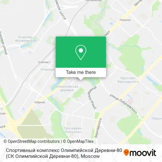 Спортивный комплекс Олимпийской Деревни-80 (СК Олимпийской Деревни-80) map