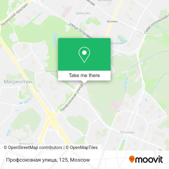 Профсоюзная улица, 125 map
