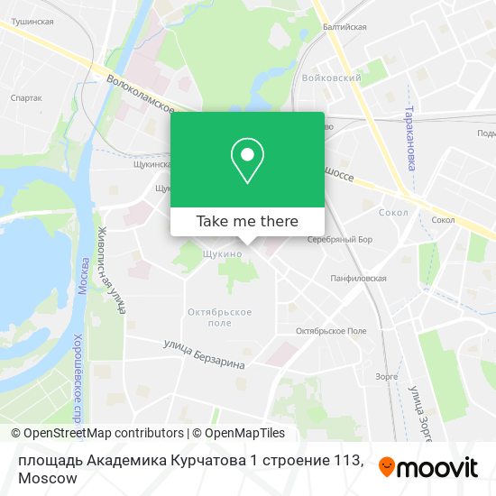 площадь Академика Курчатова 1 строение 113 map