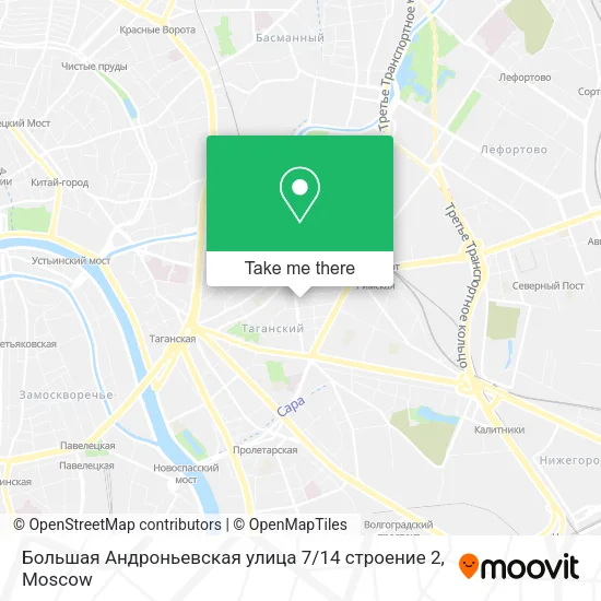 Большая Андроньевская улица 7 / 14 строение 2 map