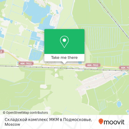 Складской комплекс МКМ в Подмосковье map