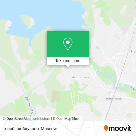 посёлок Акулово map