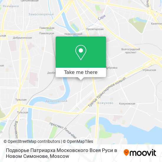 Подворье Патриарха Московского Всея Руси в Новом Симонове map