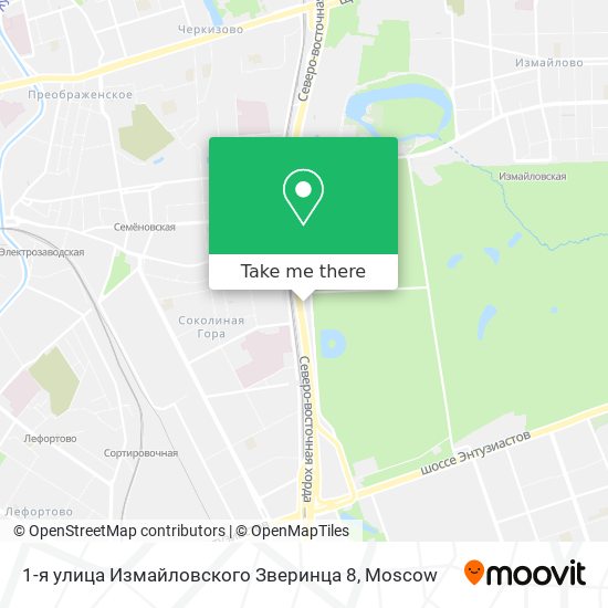 1-я улица Измайловского Зверинца 8 map