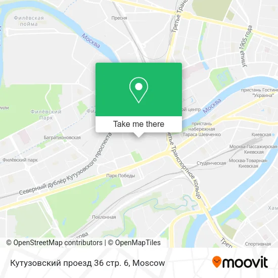 Кутузовский проезд 36 стр. 6 map