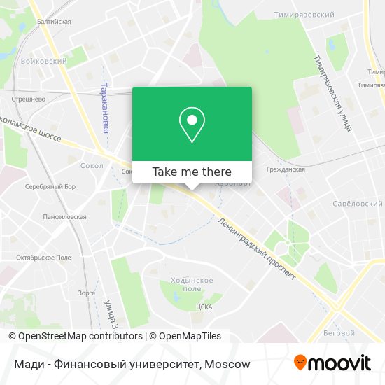 Мади - Финансовый университет map