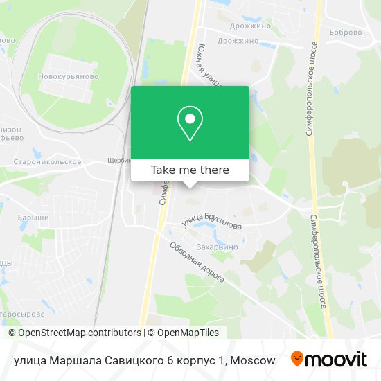 улица Маршала Савицкого 6 корпус 1 map