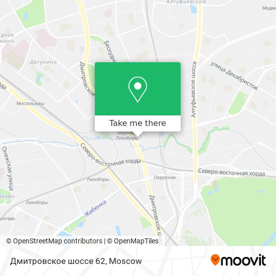 Дмитровское шоссе 62 map