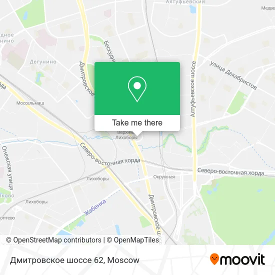 Дмитровское шоссе 62 map