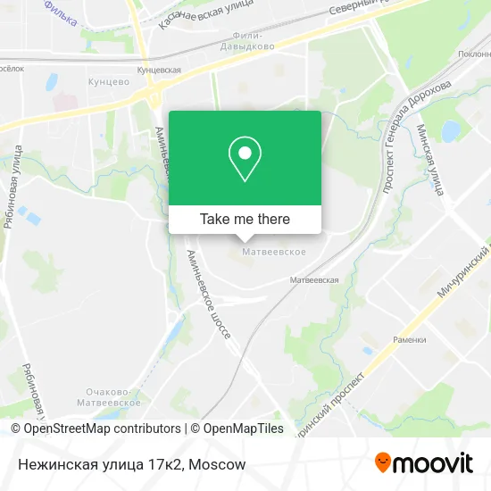 Нежинская улица 17к2 map