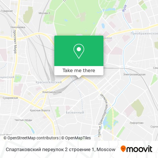 Спартаковский переулок 2 строение 1 map