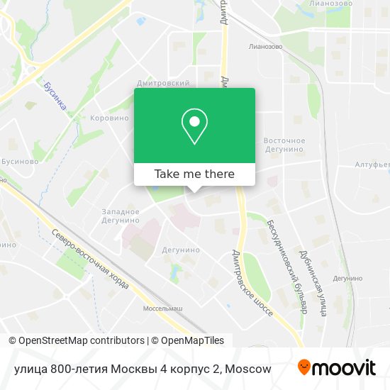 улица 800-летия Москвы 4 корпус 2 map