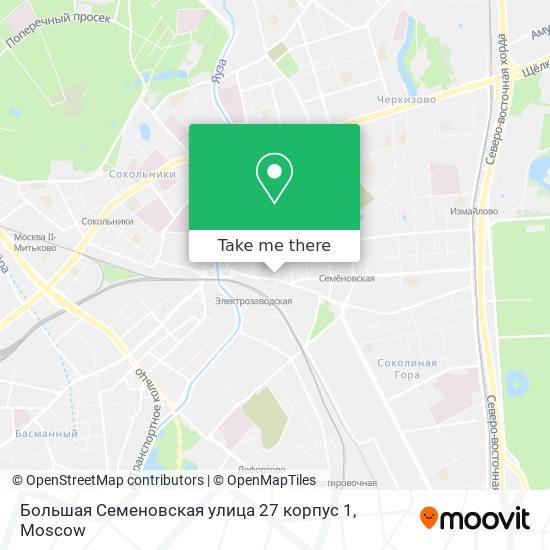 Большая Семеновская улица 27 корпус 1 map