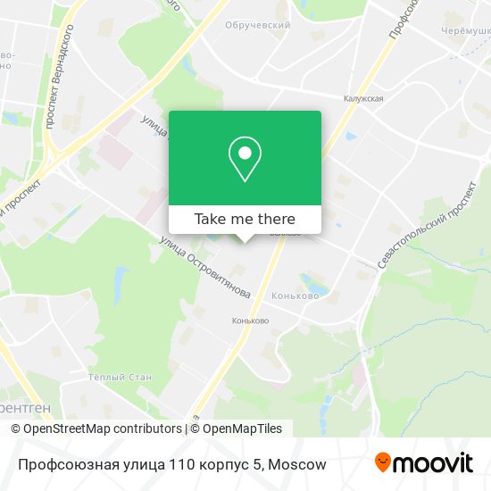 Профсоюзная улица 110 корпус 5 map