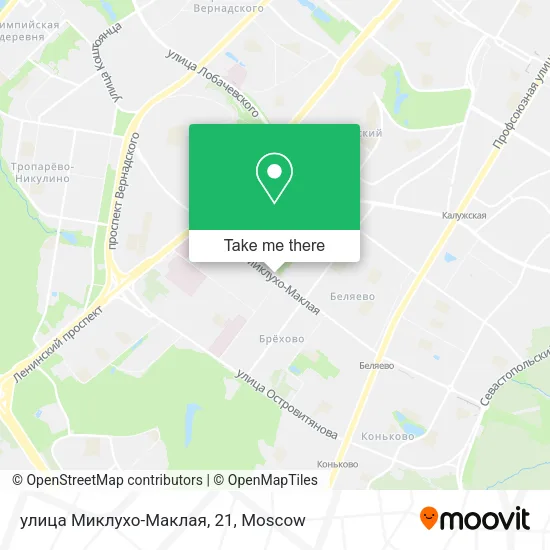 улица Миклухо-Маклая, 21 map