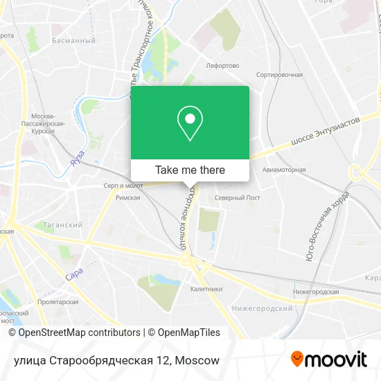 улица Старообрядческая 12 map