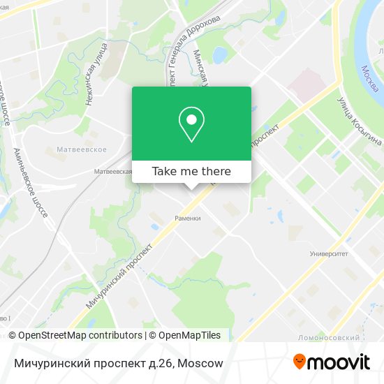 Мичуринский проспект д.26 map